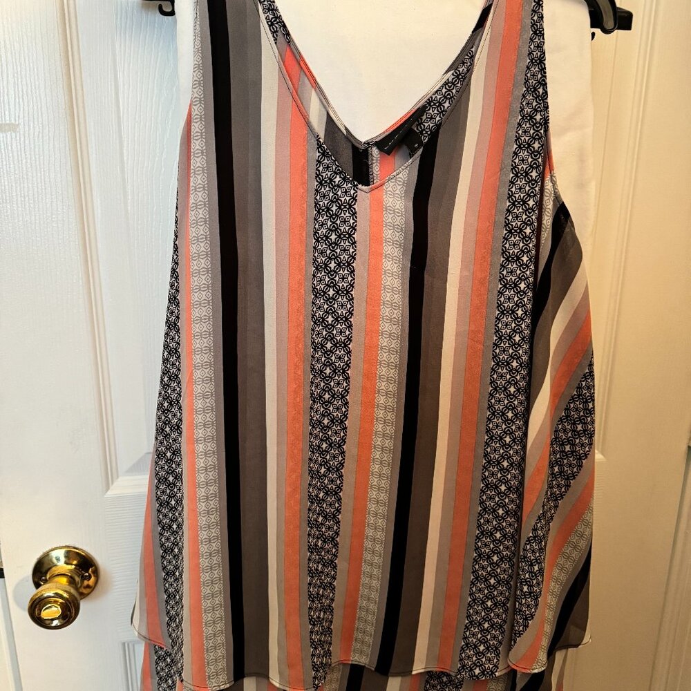 Lane Bryant semi-sheer sleeveless top, size 18, EUC
